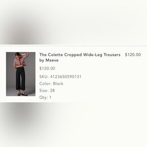 The Colette Cropped Wide-Leg Trousers
by Maeve